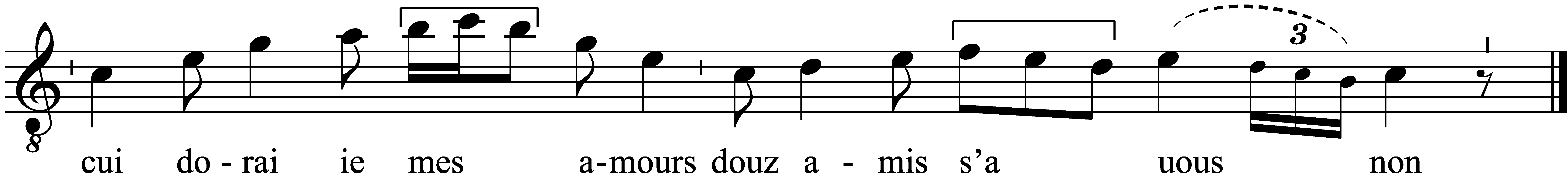 Refrain musical notation